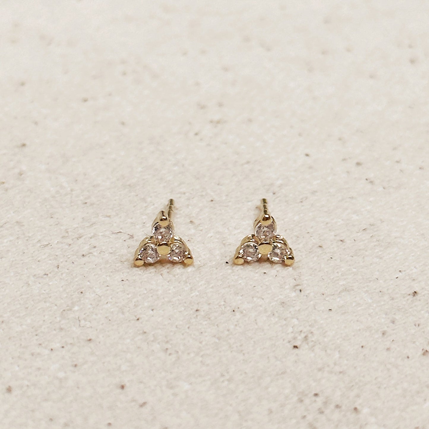 Mini Flower CZ Stud Earrings