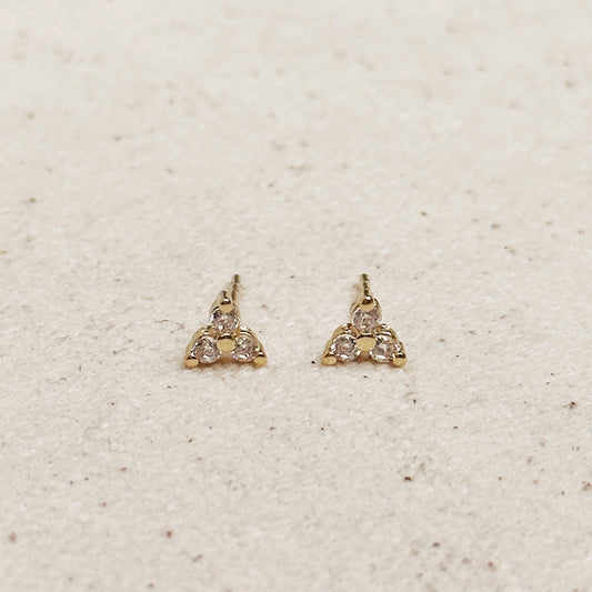 Mini Flower CZ Stud Earrings