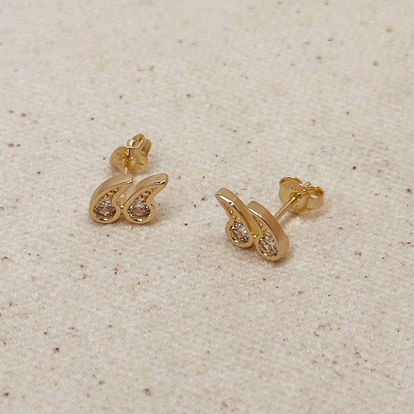 18k Gold Filled Mini CZ Stud Earrings