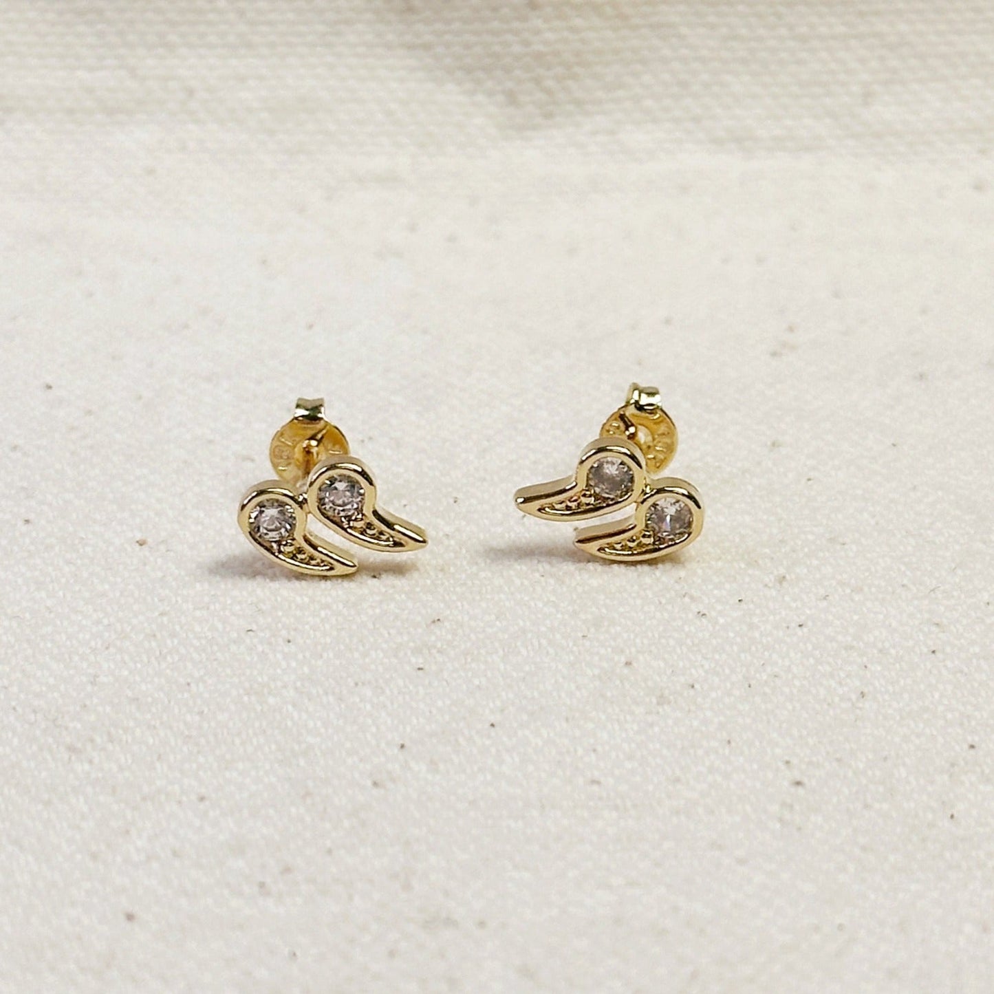 18k Gold Filled Mini CZ Stud Earrings