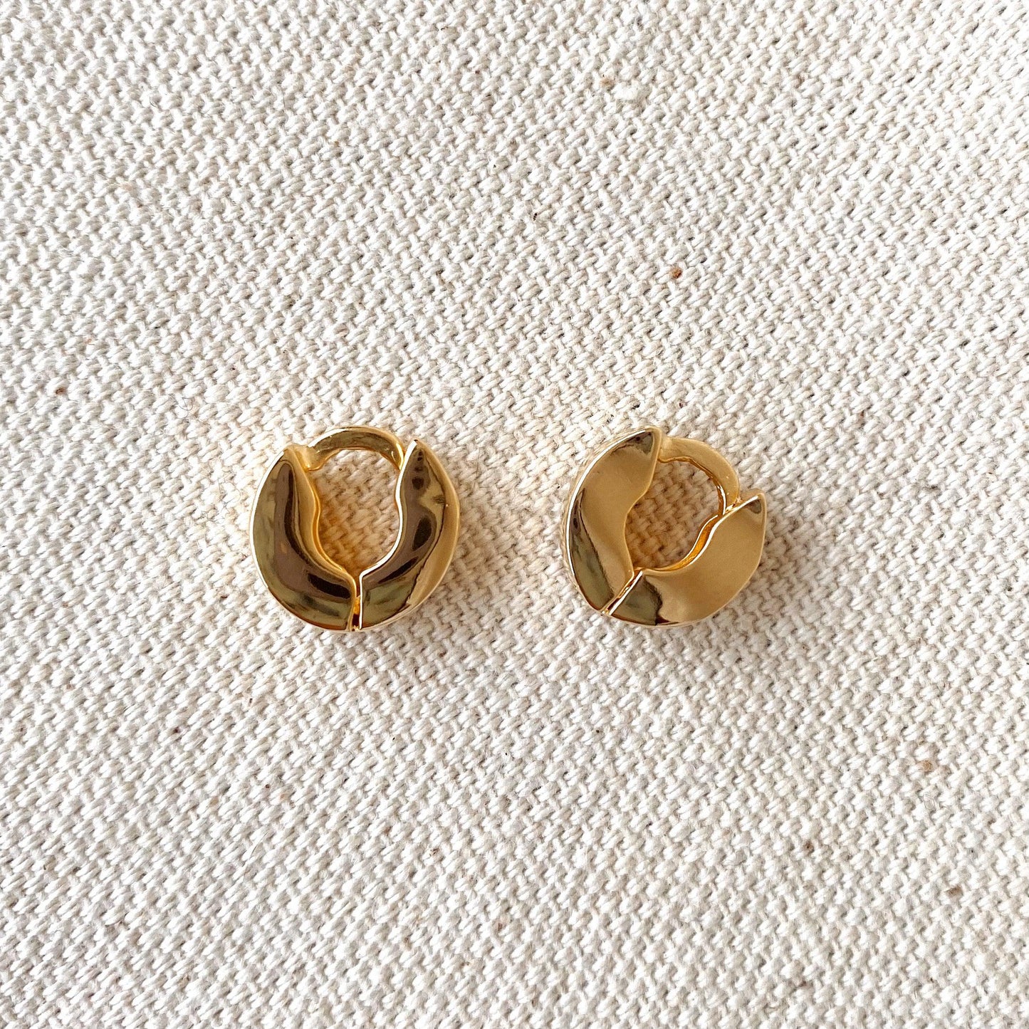 GoldFi Mini Tiny Chunky Clicker Earrings