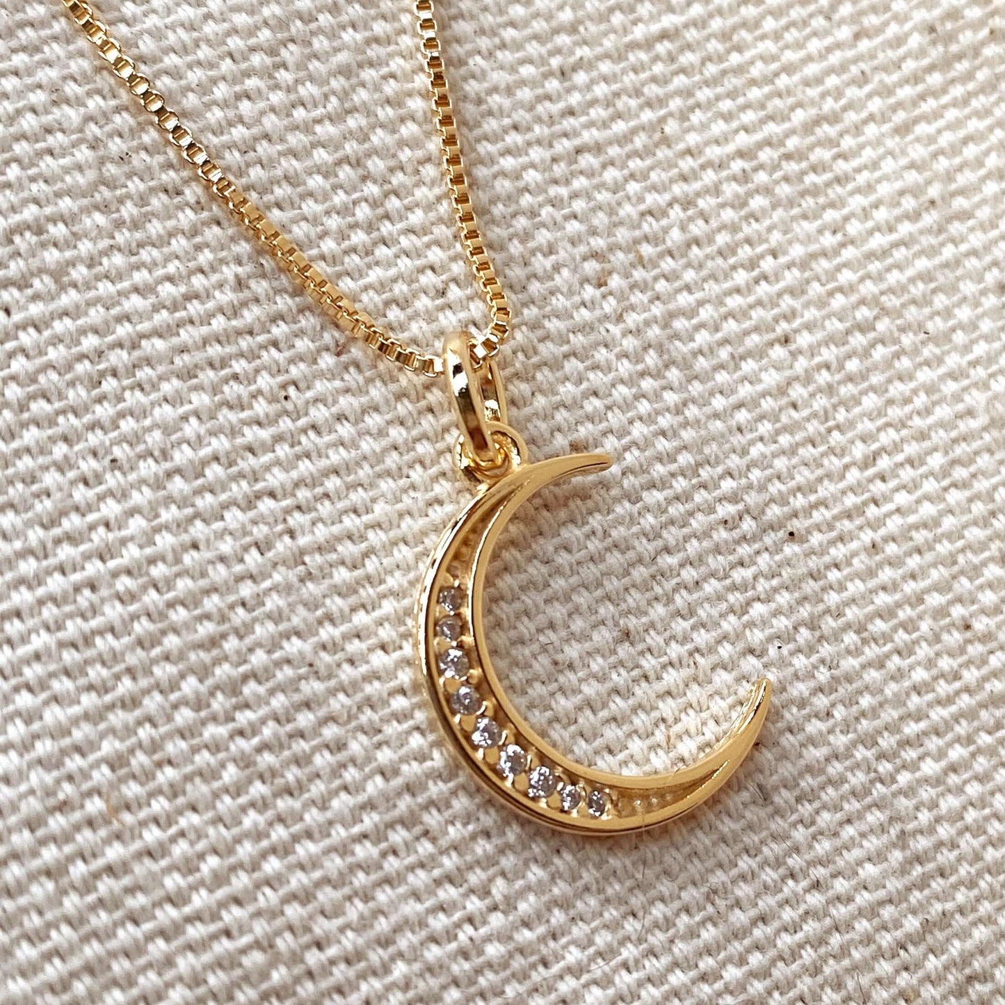 GoldFi Moon and Star Necklace 18k Gold Filled