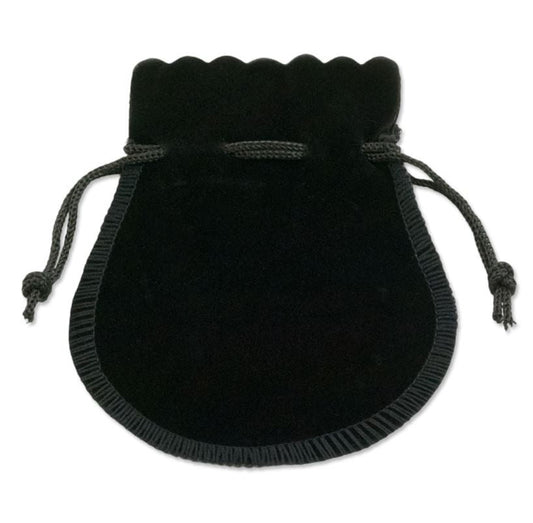 Small Size Velvet Jewelry Pouch Scalloped 2.5" x 2.5" - Per Dozen