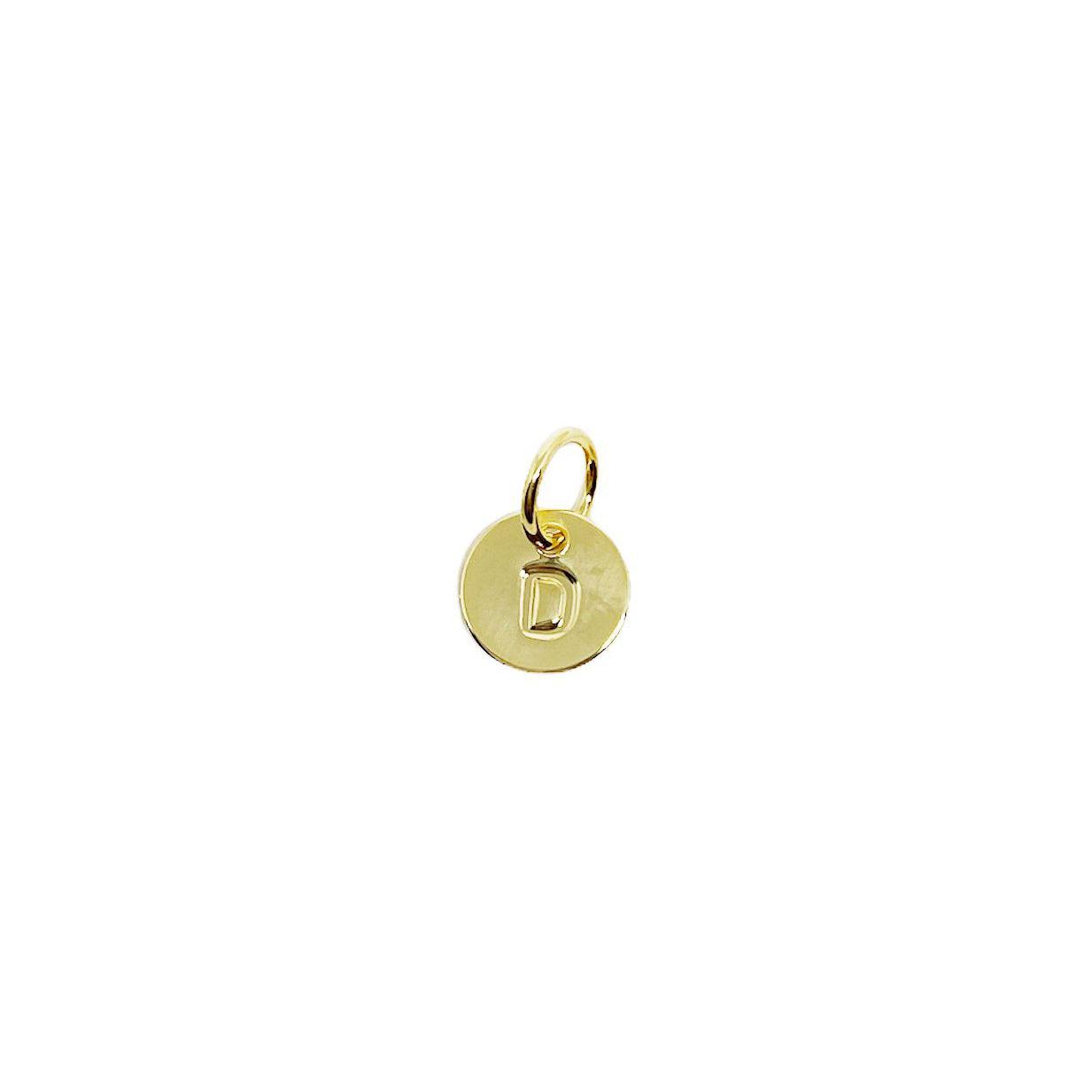 GoldFi Stamped Tiny Initial Letter Charm in 18k Gold Filled Complete Alphabet