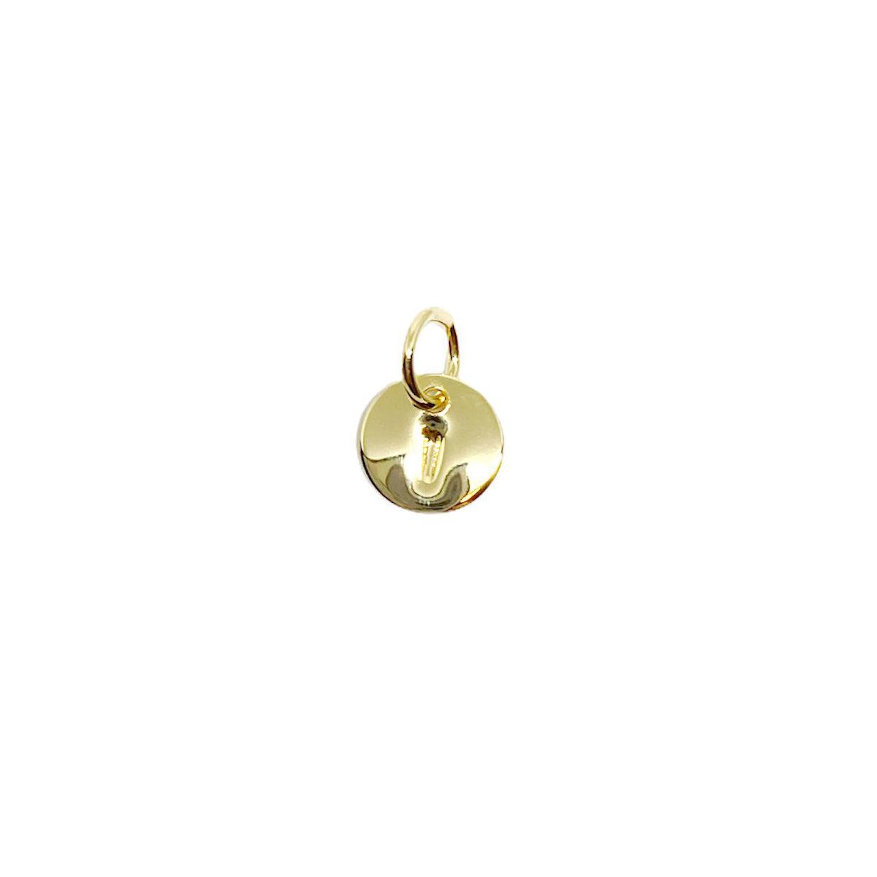 GoldFi Stamped Tiny Initial Letter Charm in 18k Gold Filled Complete Alphabet