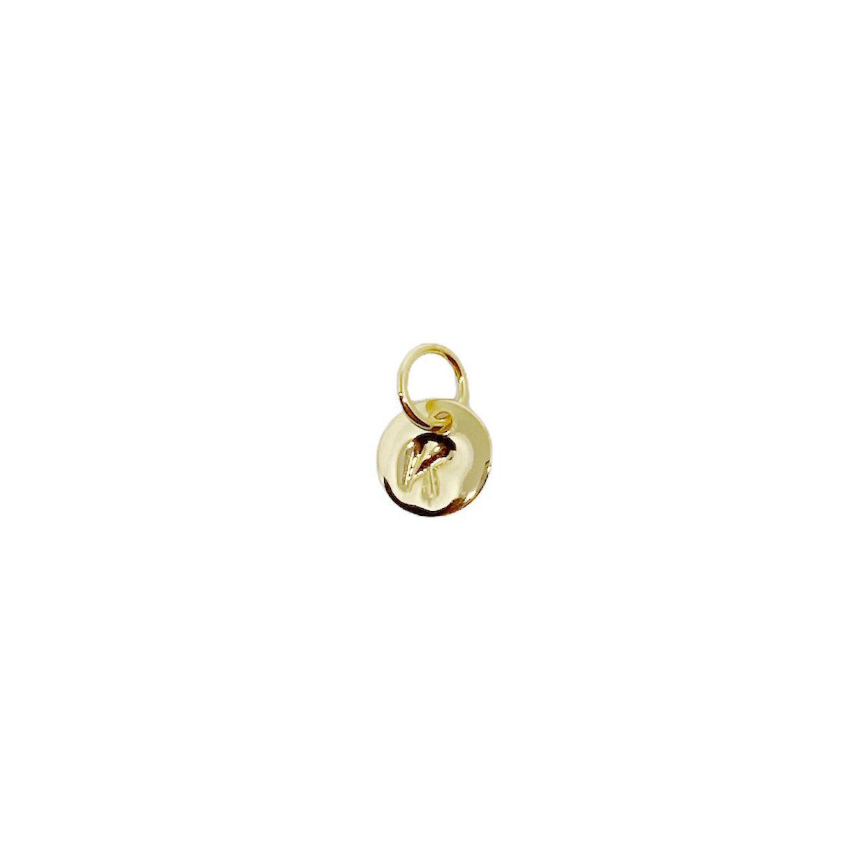 GoldFi Stamped Tiny Initial Letter Charm in 18k Gold Filled Complete Alphabet