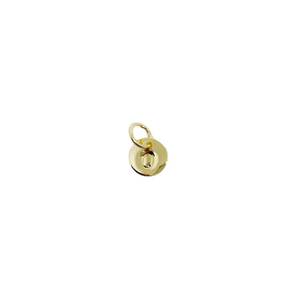 GoldFi Stamped Tiny Initial Letter Charm in 18k Gold Filled Complete Alphabet