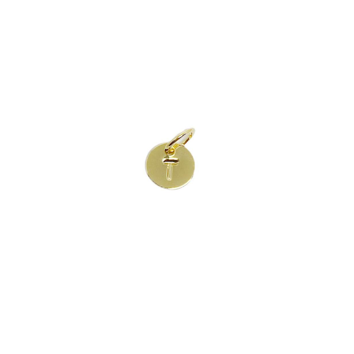 GoldFi Stamped Tiny Initial Letter Charm in 18k Gold Filled Complete Alphabet