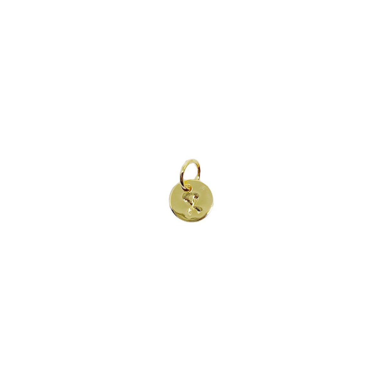 GoldFi Stamped Tiny Initial Letter Charm in 18k Gold Filled Complete Alphabet