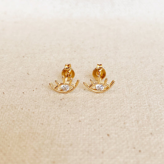 GoldFi 18k Gold Filled Eye Stud Earring