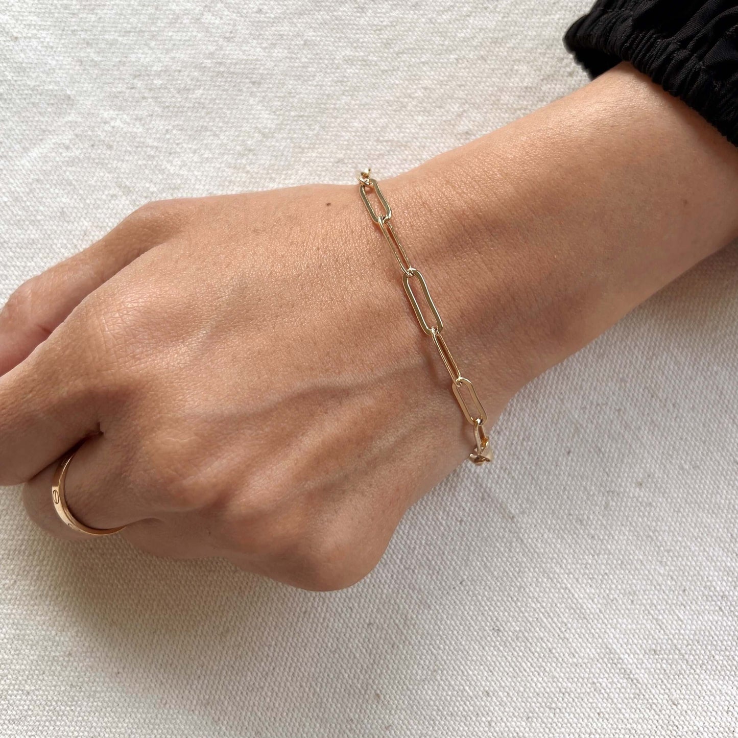 GoldFi 18k Gold Filled Classic Paperclip Bracelet