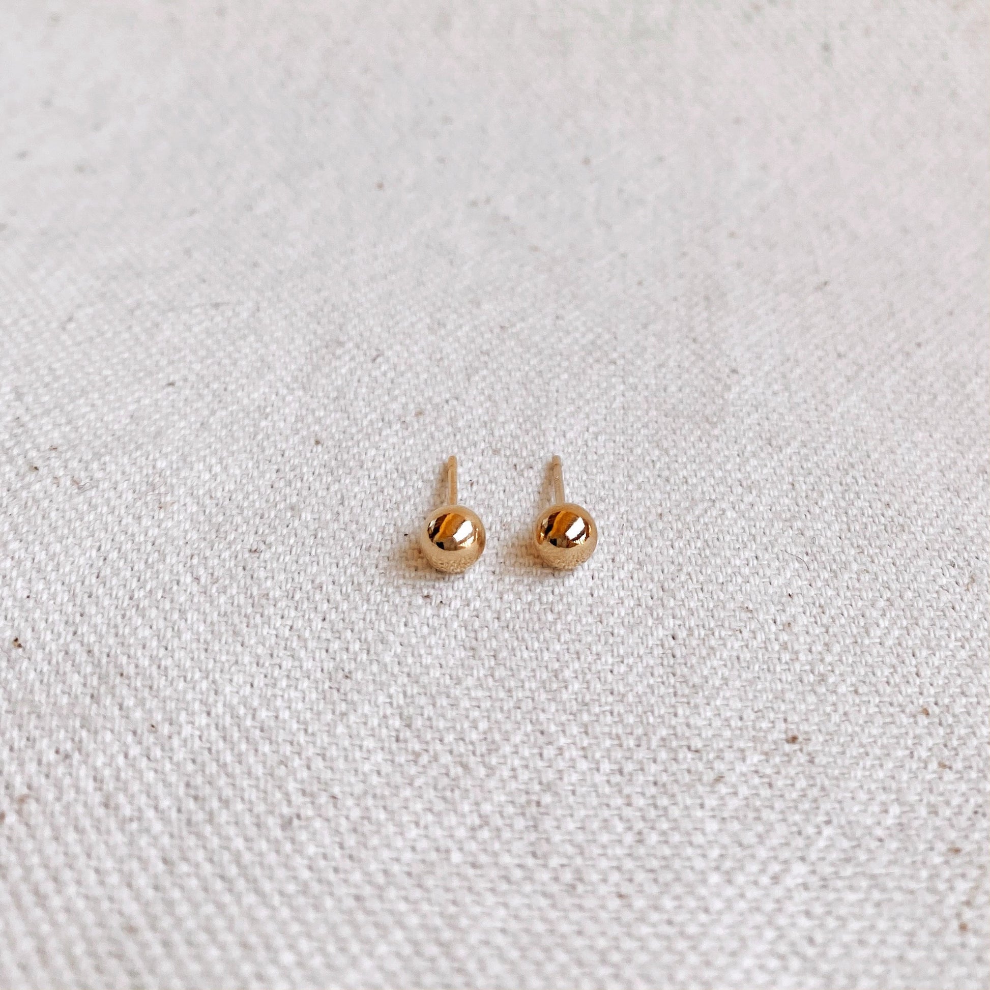 GoldFi 14k Gold Filled 5.0mm Ball Stud Earrings