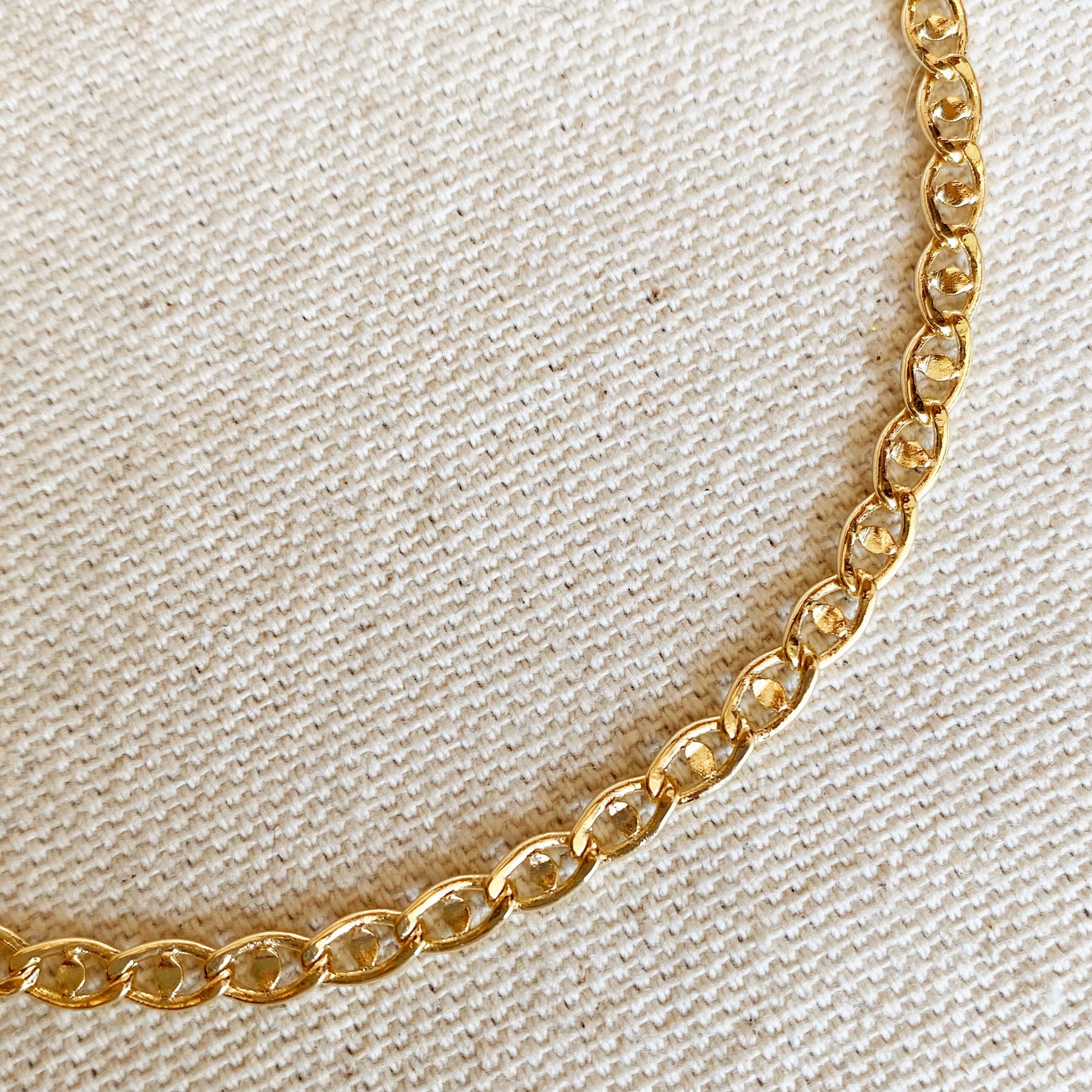 GoldFi 18k Gold Filled Detailed Mariner Anklet