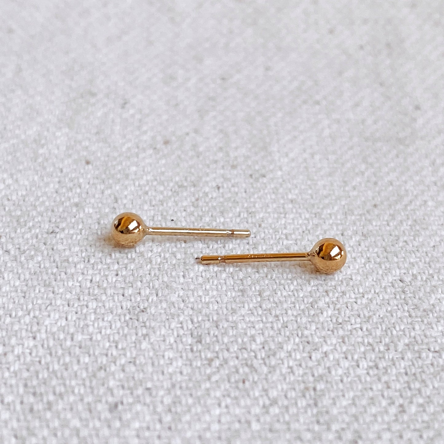 GoldFi 14k Gold Filled 3.0mm Ball Stud Earring