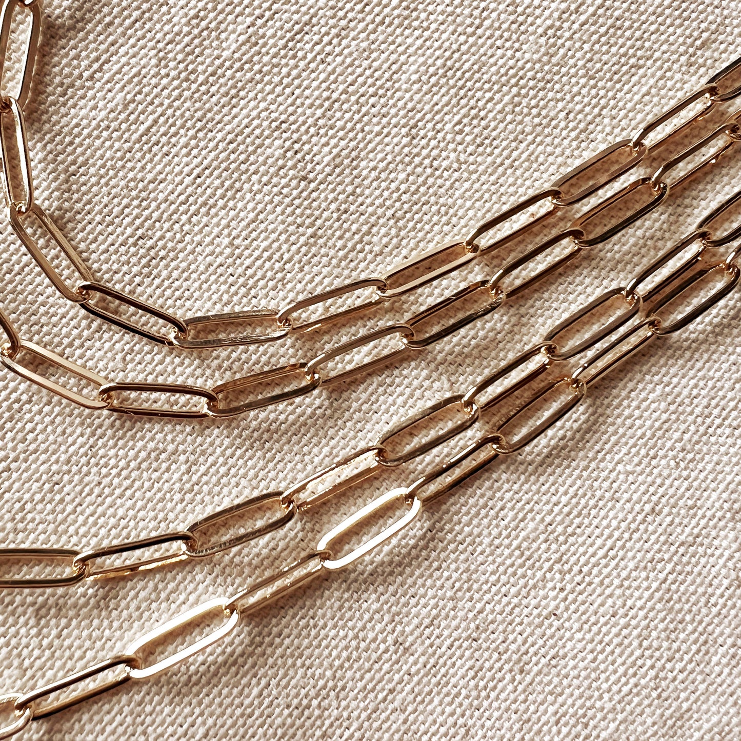 GoldFi 18k Gold Filled Classic Paperclip Chain