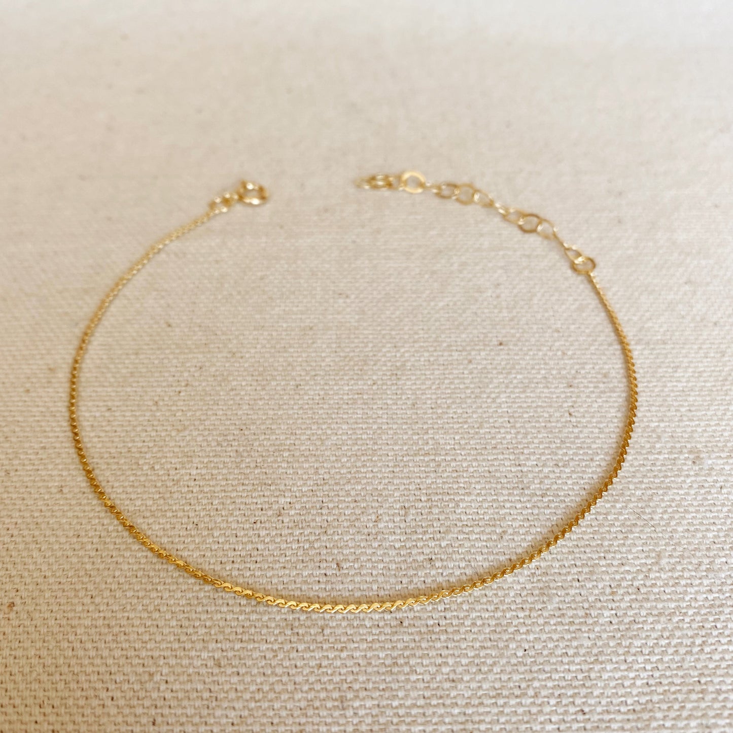 GoldFi 18k Gold Filled Delicate Anklet