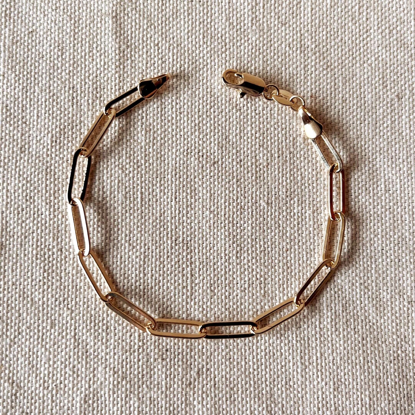 GoldFi 18k Gold Filled Classic Paperclip Bracelet