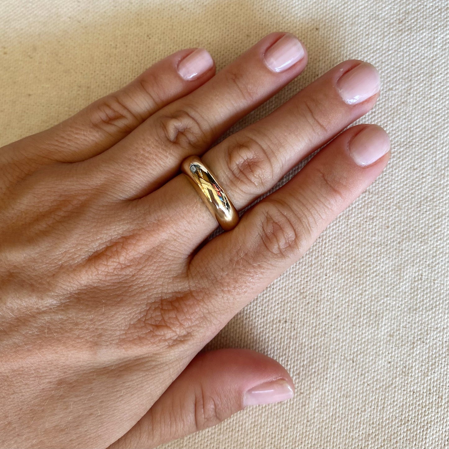 18k Gold Filled Chunky Rounded Band Ring