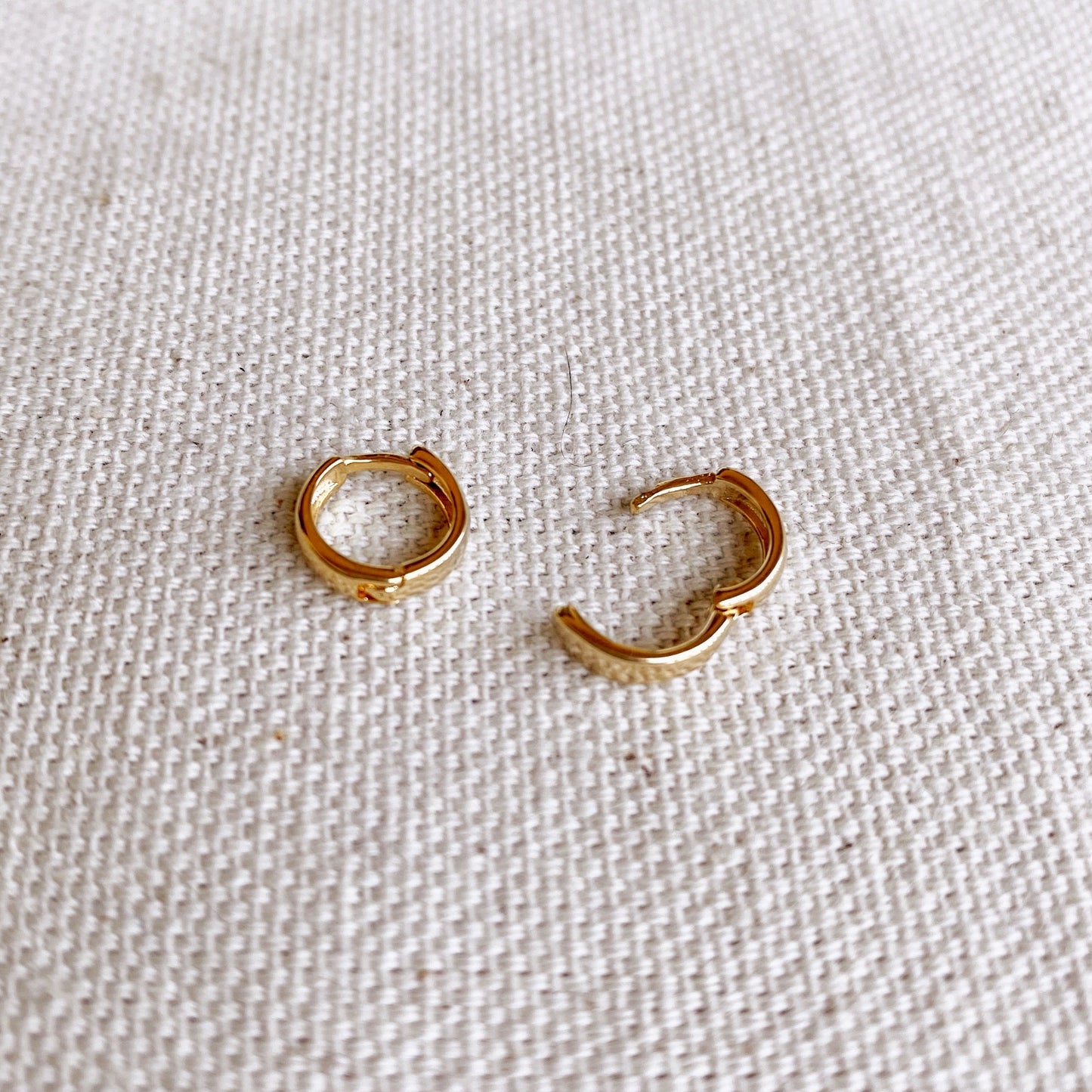 GoldFi 18k Gold Filled Small Clicker Hoop Earrings