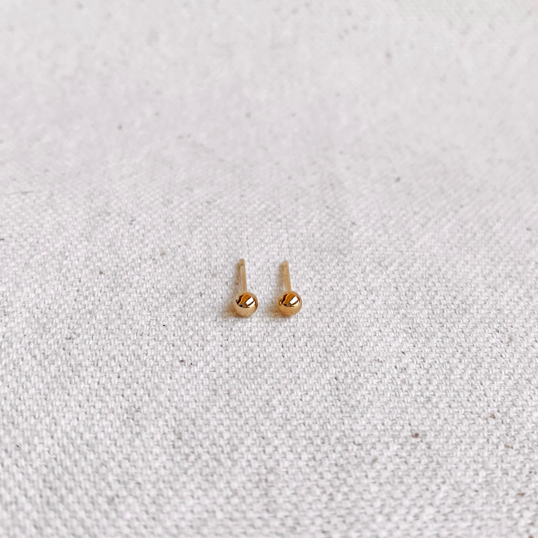 GoldFi 14k Gold Filled 3.0mm Ball Stud Earring