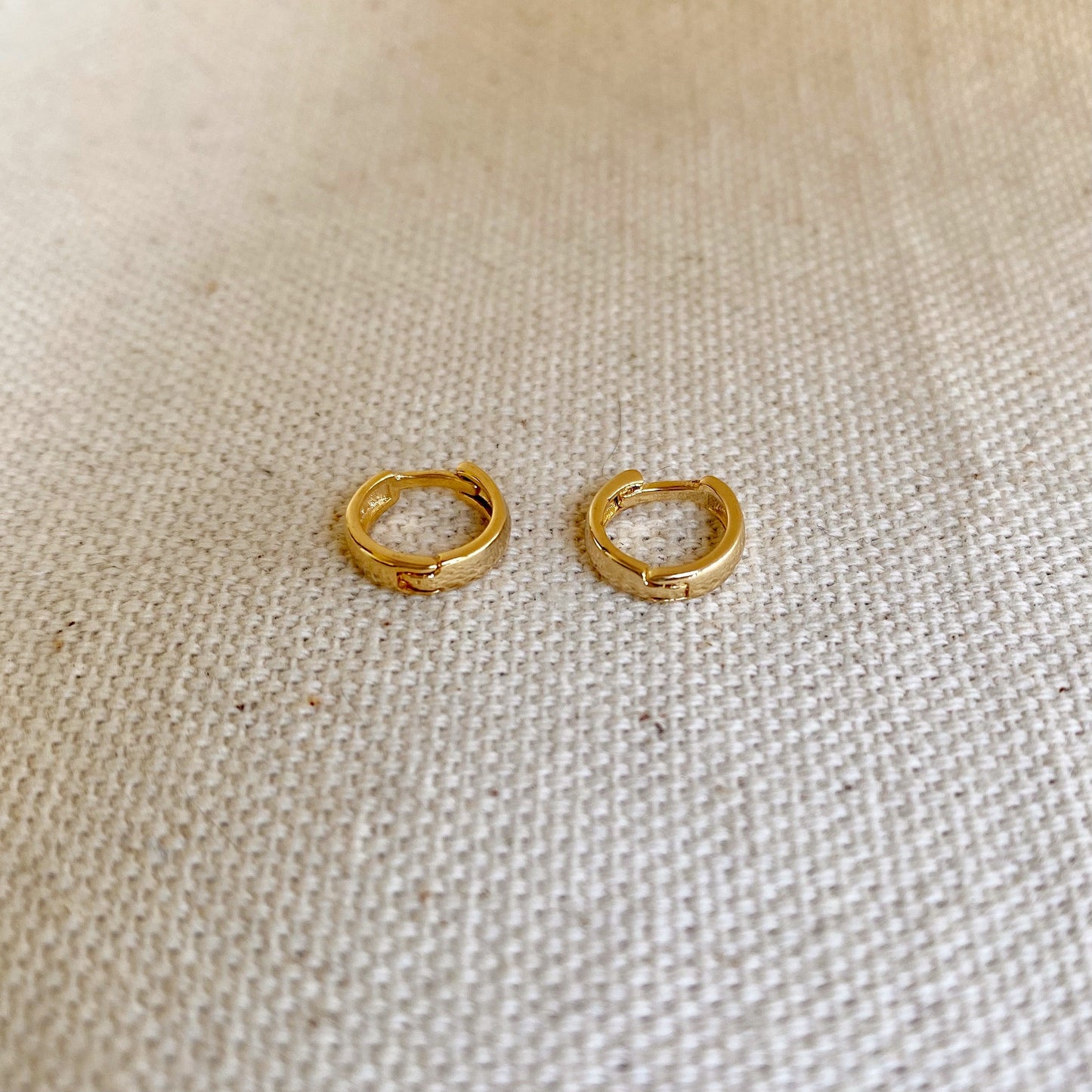 GoldFi 18k Gold Filled Small Clicker Hoop Earrings