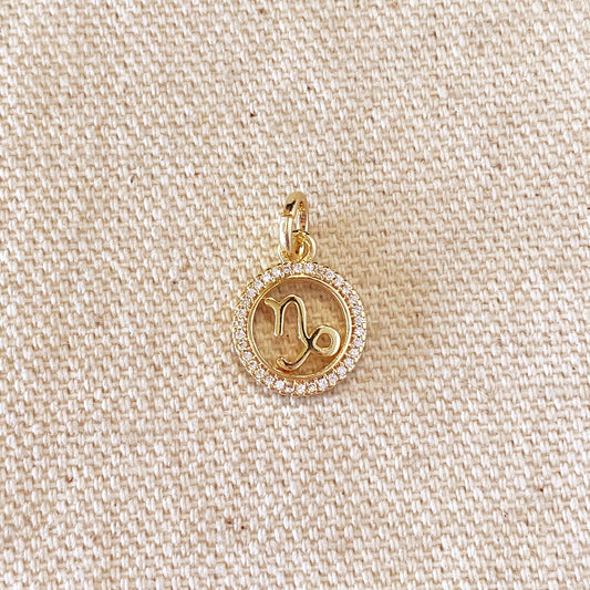 18k Gold Filled Mini Capricorn Zodiac Pendant