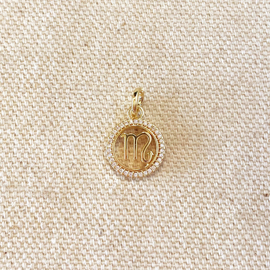 18k Gold Filled Mini Scorpio Zodiac Pendant