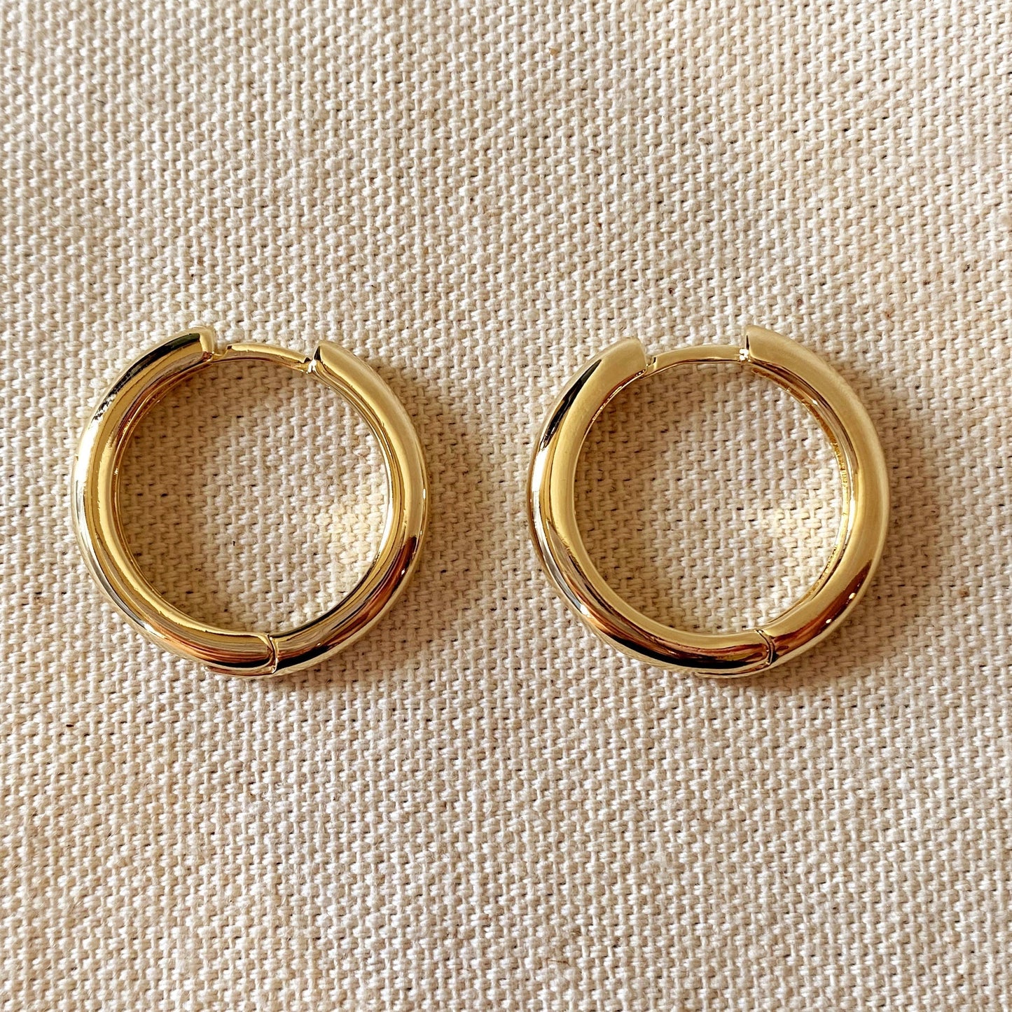 25 mm Rounded Polished Clicker Hoop Earrings