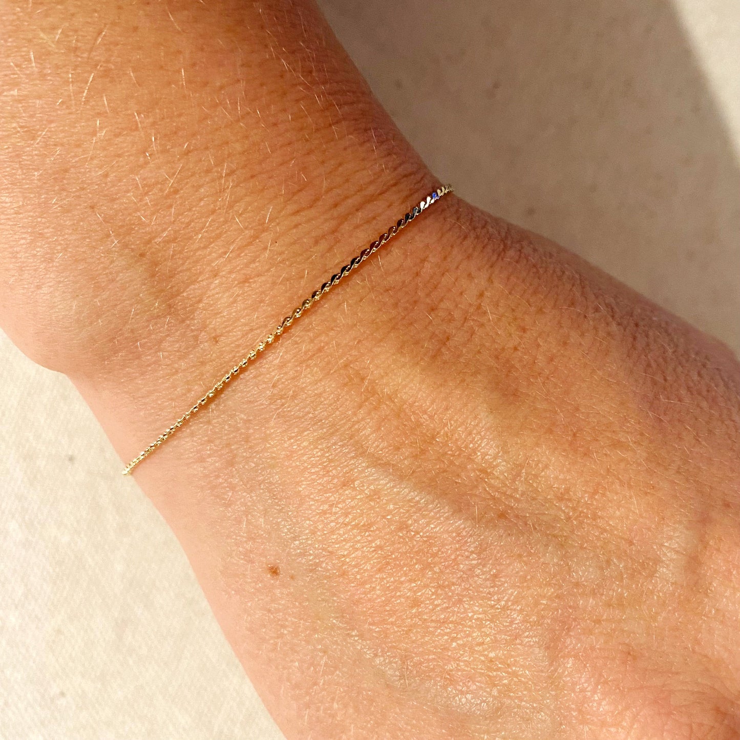 18k Gold Filled Thin Delicate Bracelet