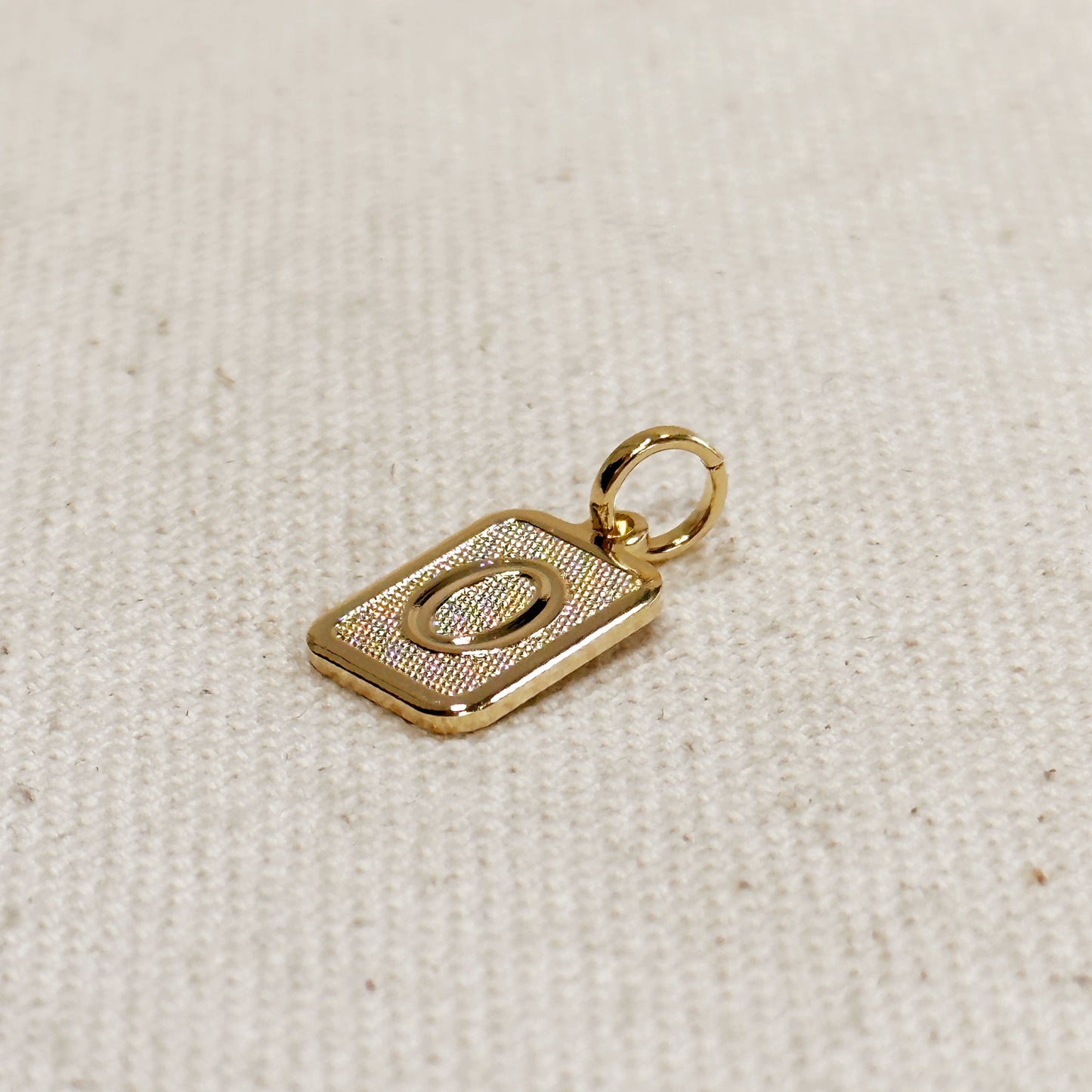 Textured Initial Plate Pendant