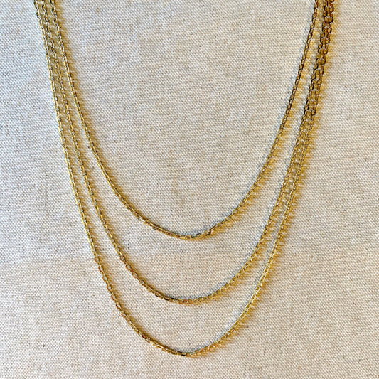 18k Gold Filled DC Curb Link Chain