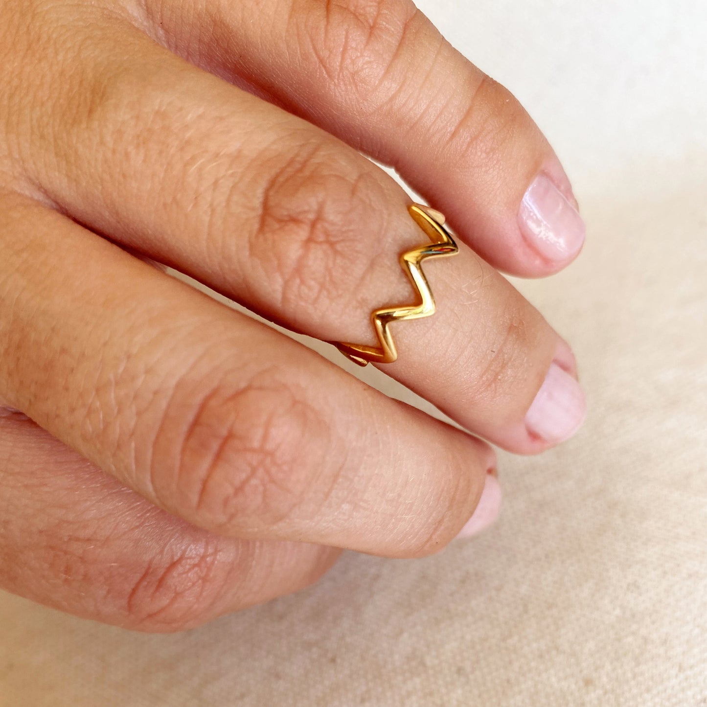 GoldFi 18k Gold Filled Chevron Midi-Ring