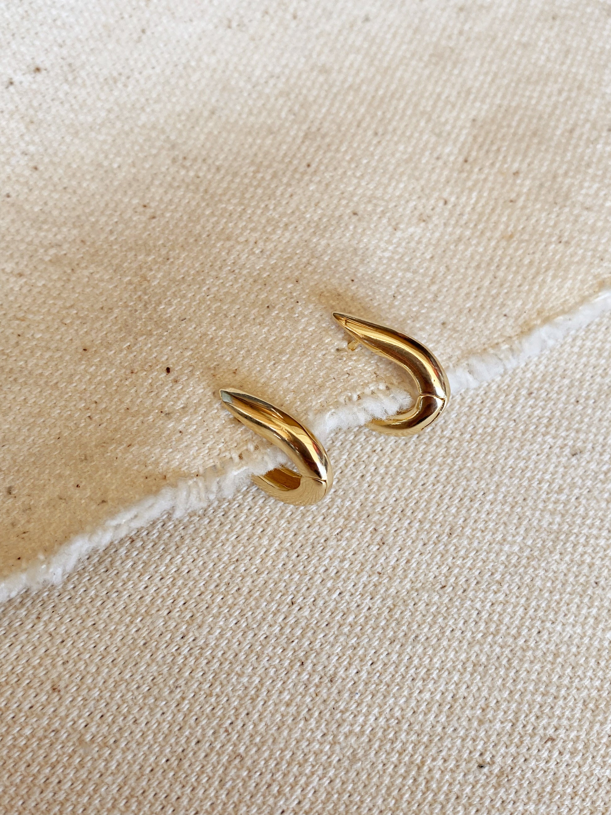 GoldFi 18k Gold Filled U Shaped Hoop Earrings