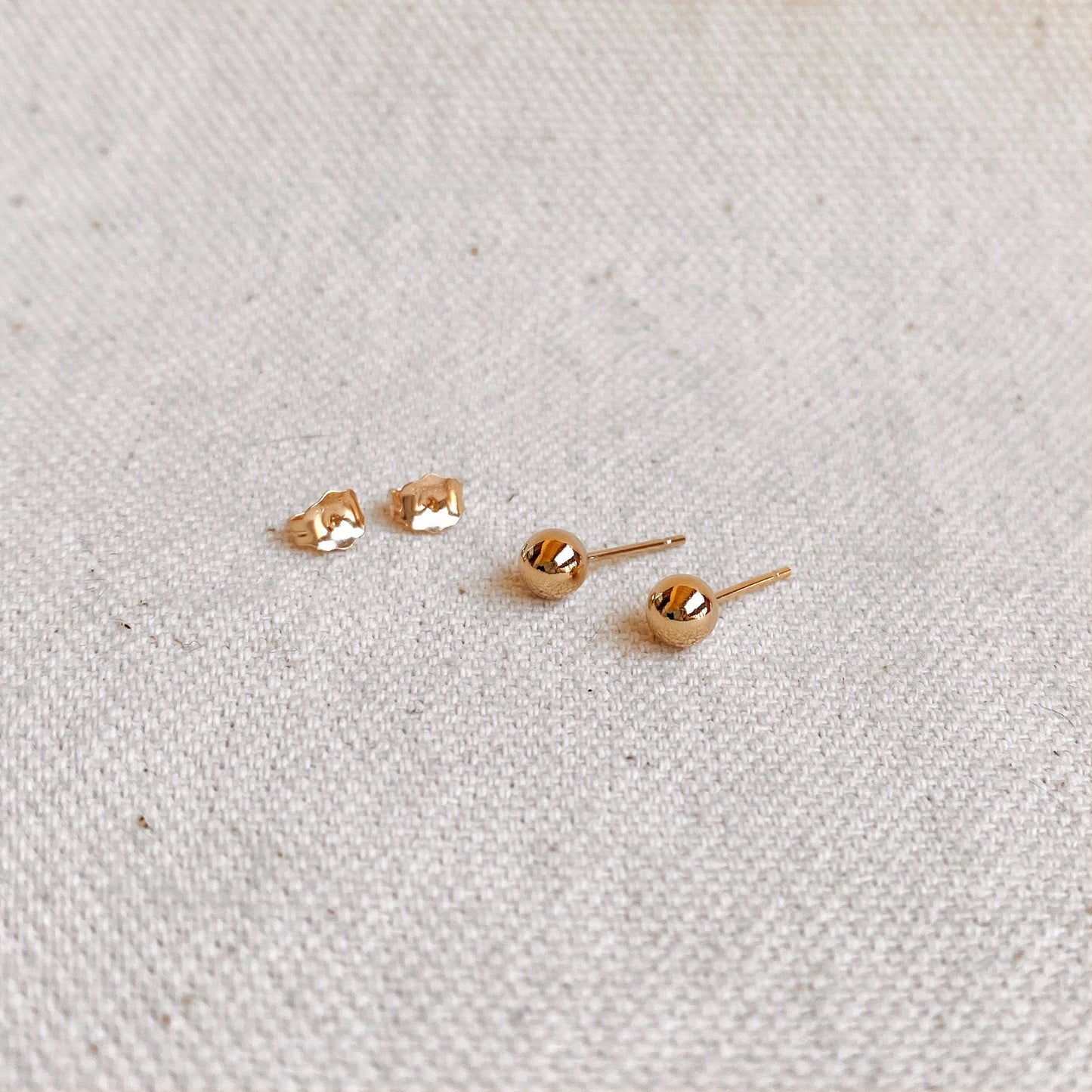 GoldFi 14k Gold Filled 5.0mm Ball Stud Earrings