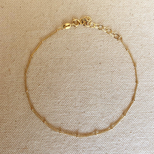 GoldFi 18k Gold Filled Satellite Chain Anklet