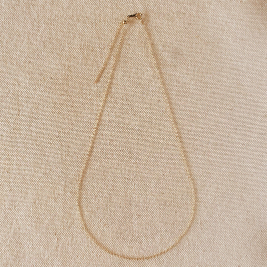 14k Solid Gold Adjustable Add a Bead Cable Chain