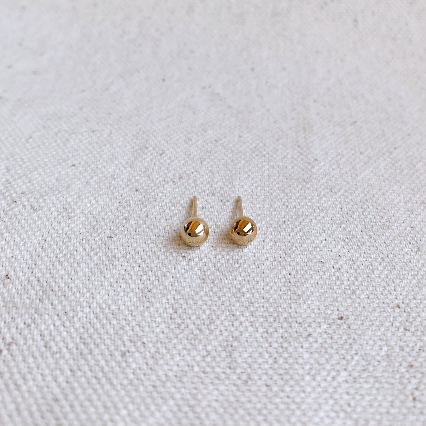 GoldFi 14k Gold Filled 4.0mm Ball Stud Earrings