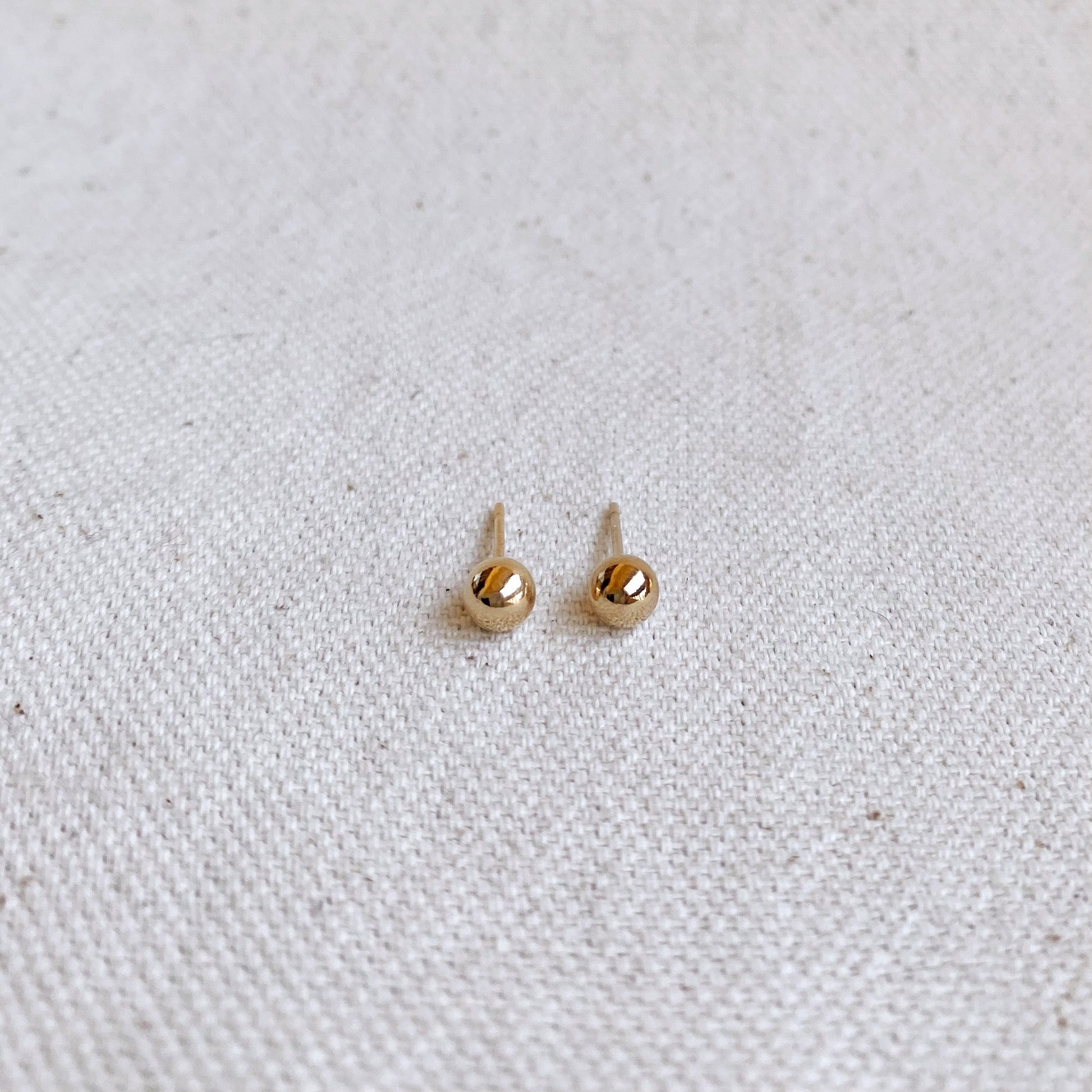 GoldFi 14k Gold Filled 4.0mm Ball Stud Earrings