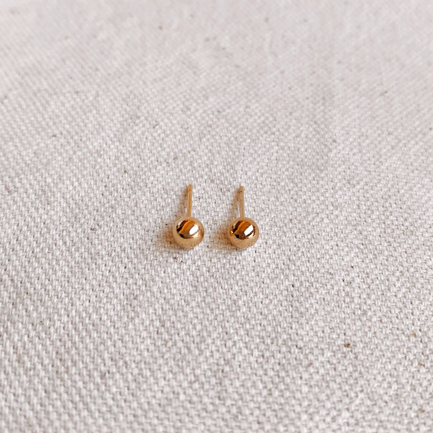 GoldFi 14k Gold Filled 5.0mm Ball Stud Earrings