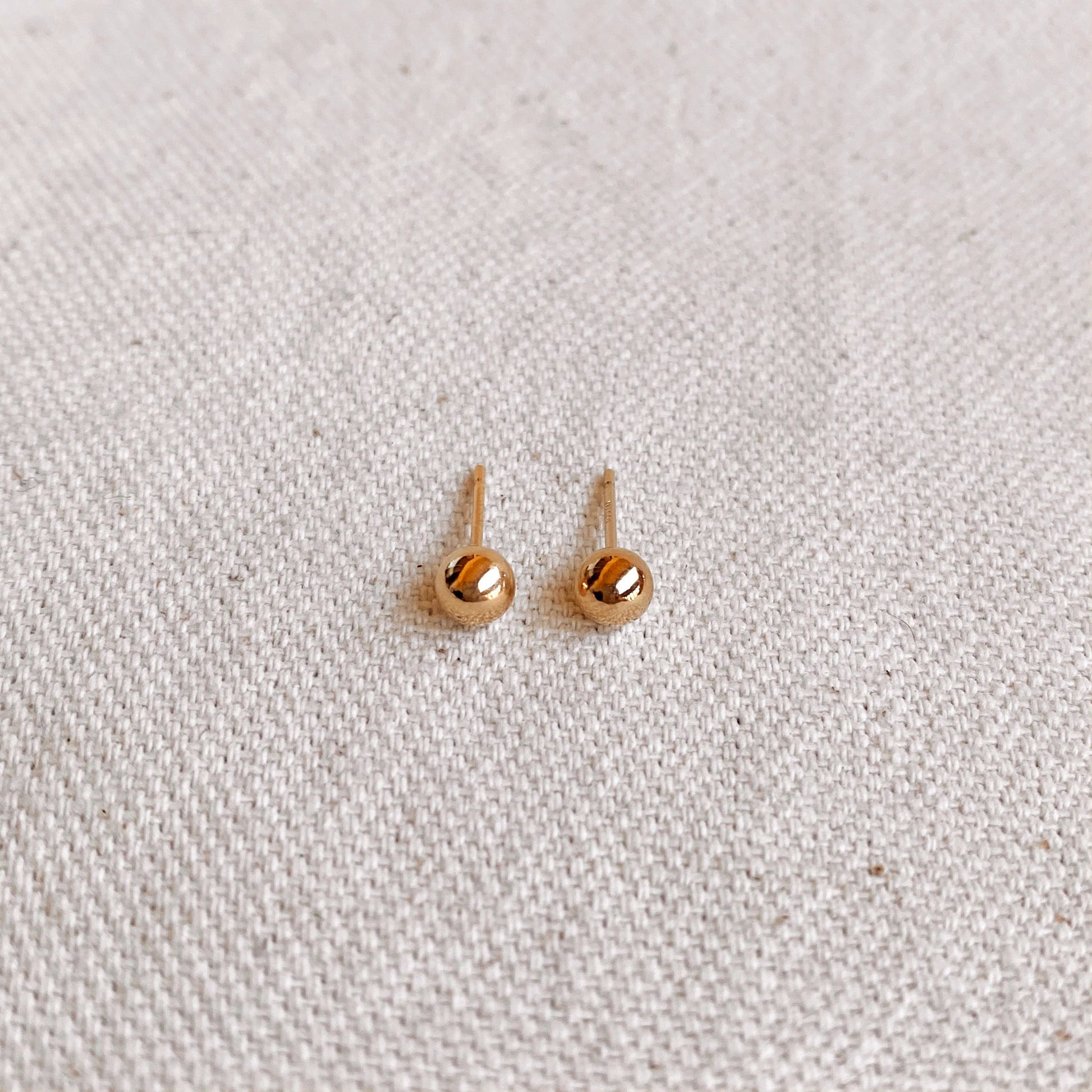 GoldFi 14k Gold Filled 5.0mm Ball Stud Earrings