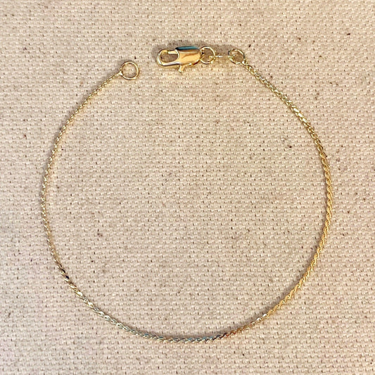 18k Gold Filled Thin Delicate Bracelet