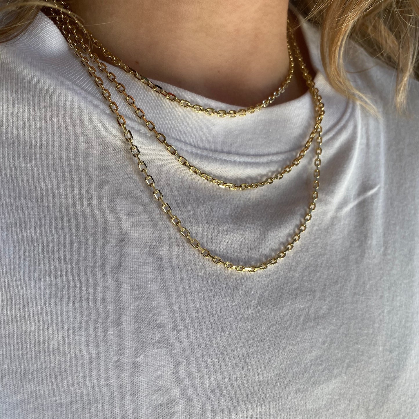 18k Gold Filled DC Curb Link Chain