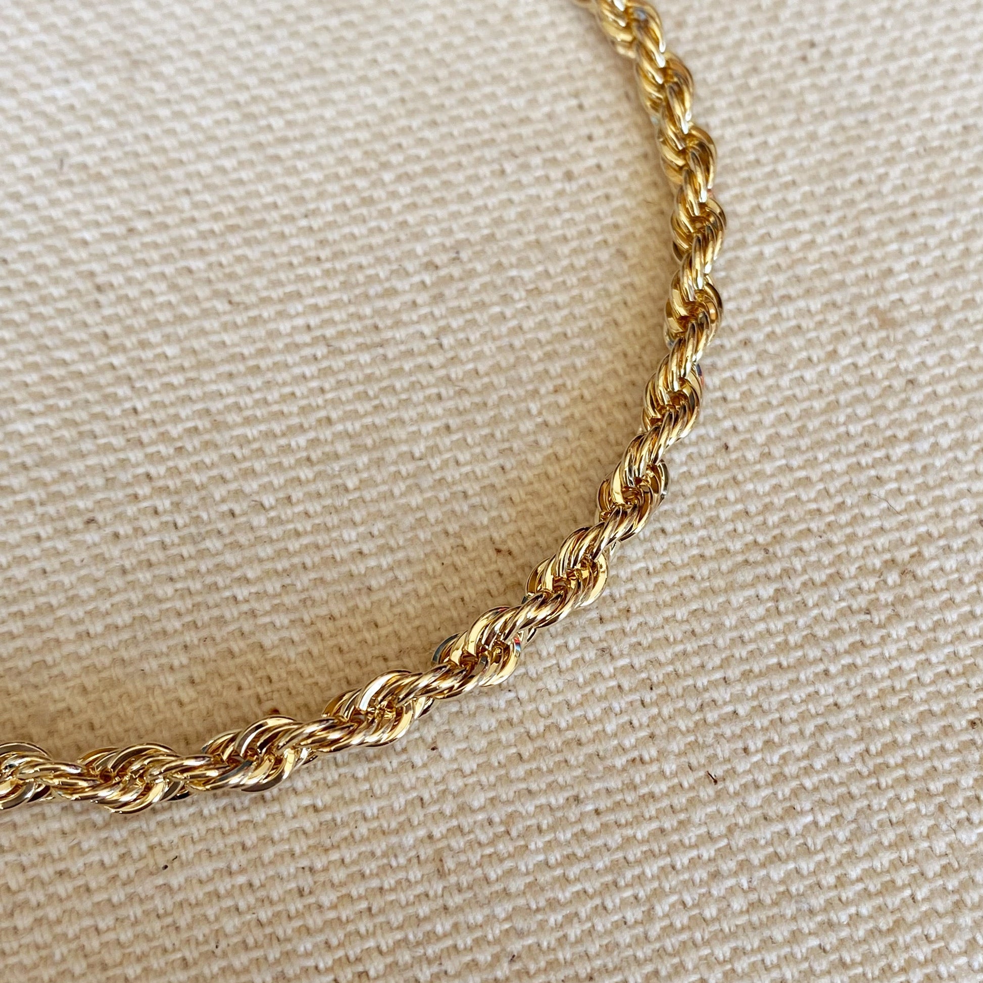 GoldFi 18k Gold Filled 3mm Rope Bracelet