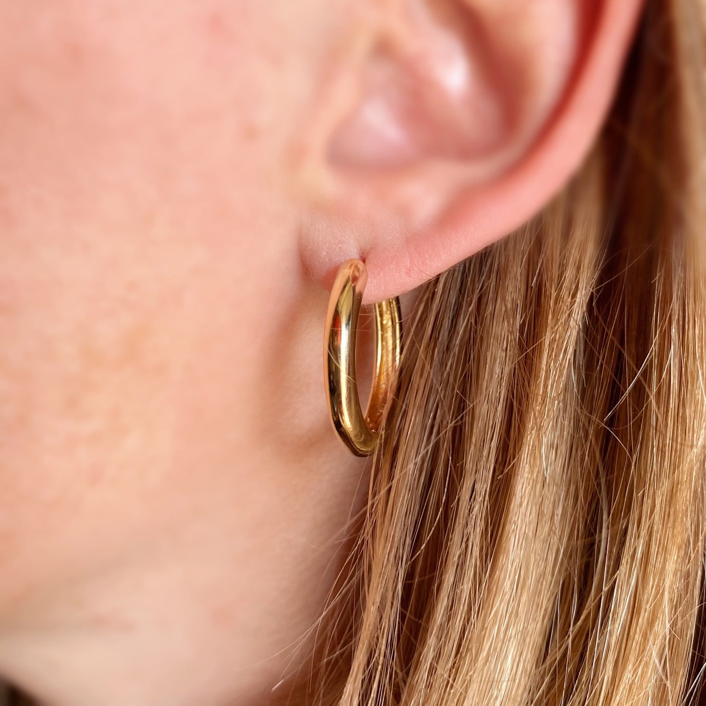 25 mm Rounded Polished Clicker Hoop Earrings