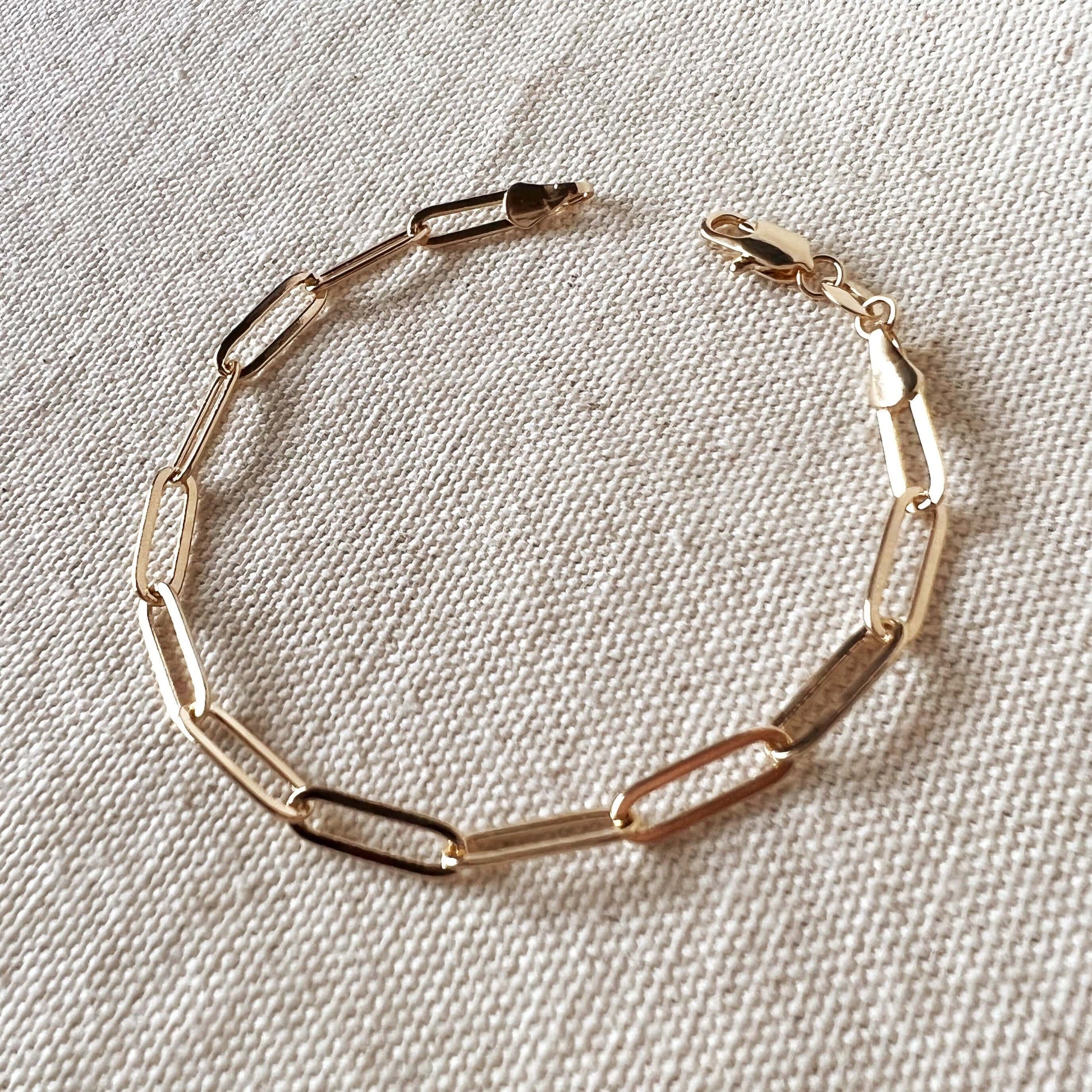 GoldFi 18k Gold Filled Classic Paperclip Bracelet