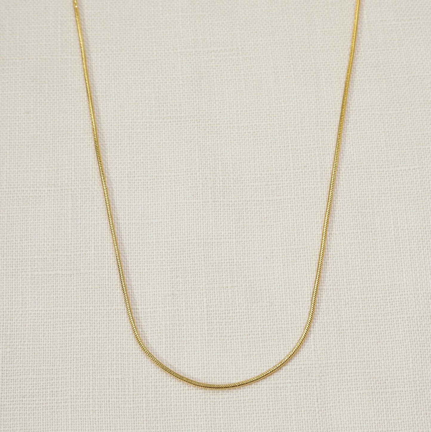 18k Gold Filled 1.2 mm Round Snake Chain Necklace