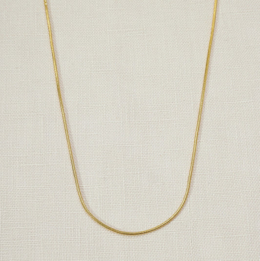 18k Gold Filled 1.2 mm Round Snake Chain Necklace