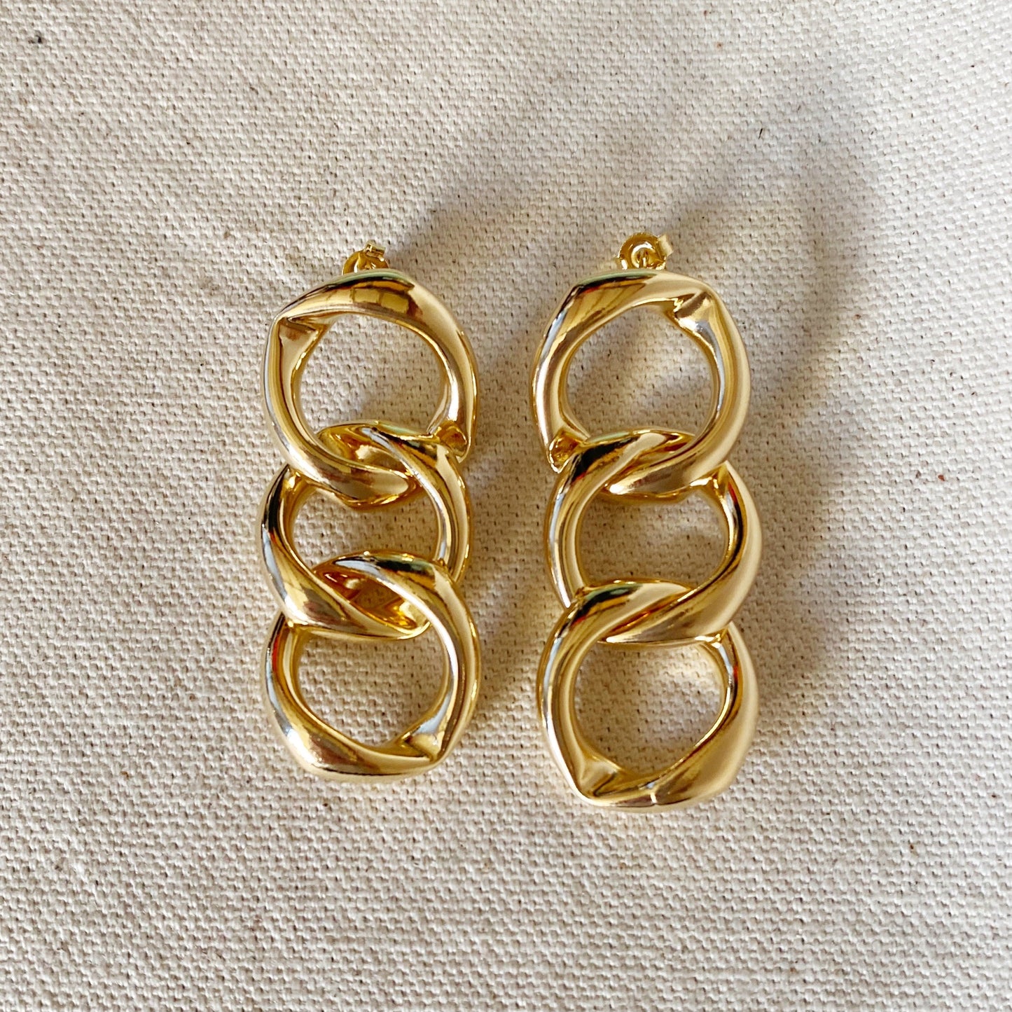 18k Gold Filled Chain Drop Earrings