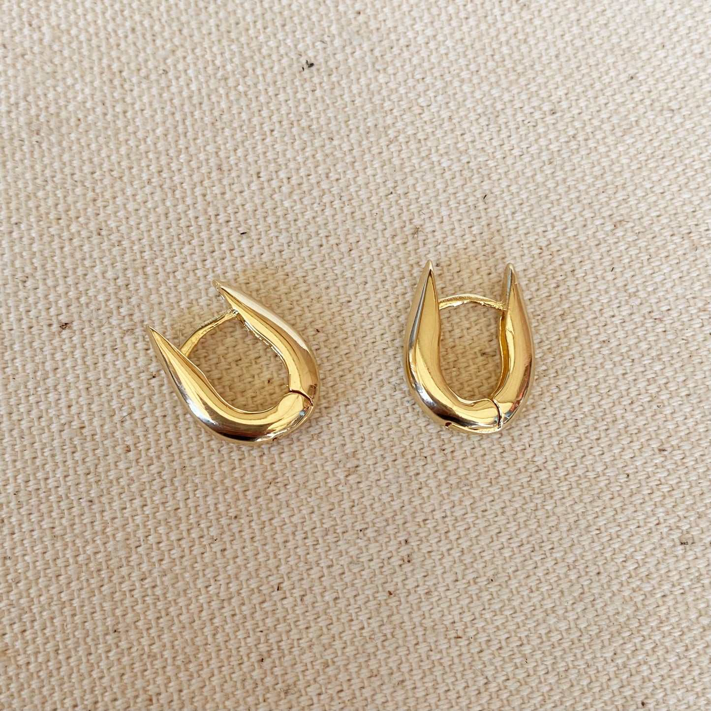 GoldFi 18k Gold Filled U Shaped Hoop Earrings