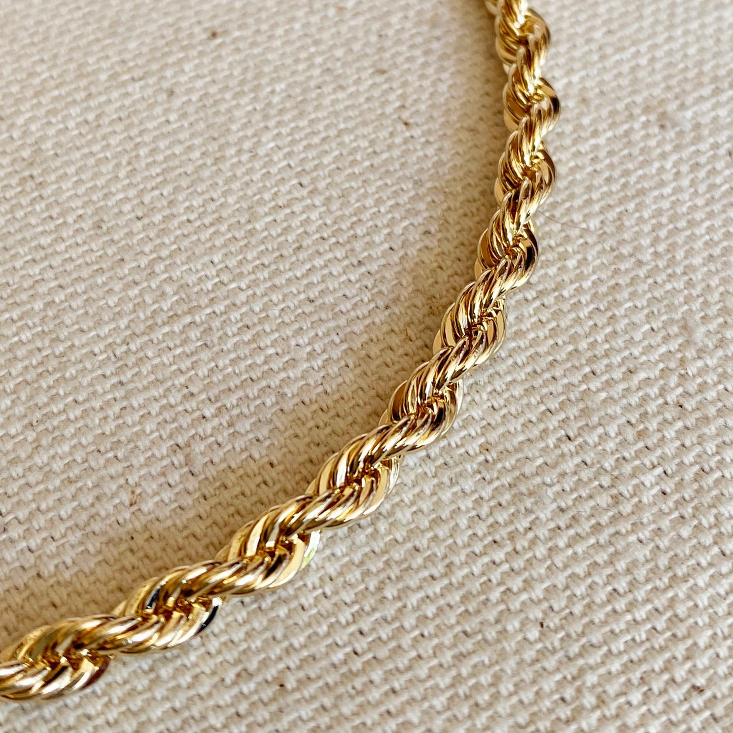 GoldFi 18k Gold Filled 4.0mm Rope Anklet